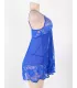 Camisón corto de encaje con escote en V