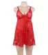 Camisón corto de encaje con escote en V