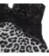 Babydoll leopardo con encaje floral | Loto Atelier