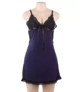 V-neck Sleepwear Backless Modal Nightdress with G String 3