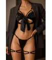Conjunto de sujetador sexy con lazo