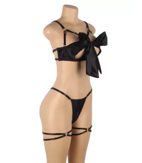 Conjunto de sujetador sexy con lazo