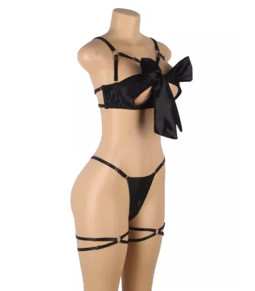 Conjunto de sujetador sexy con lazo