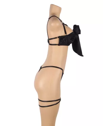 Conjunto de sujetador sexy con lazo