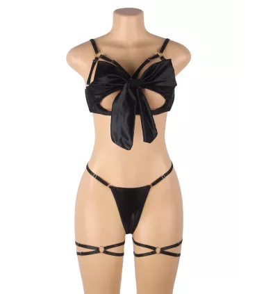 Conjunto de sujetador sexy con lazo