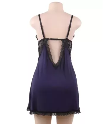 V-neck Sleepwear Backless Modal Nightdress with G String 5
