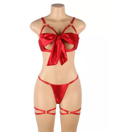 Conjunto de sujetador sexy con lazo
