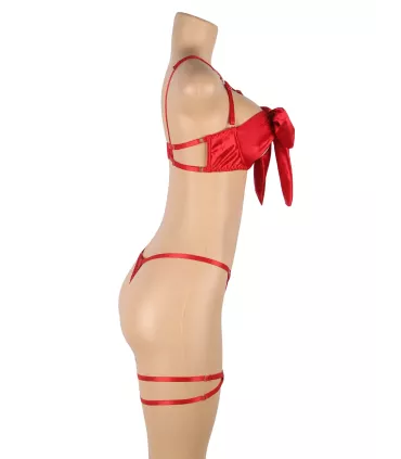 Conjunto de sujetador sexy con lazo