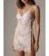 Camisón corto transparente de encaje | Loto Atelier