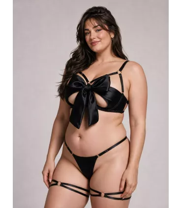 Conjunto de sujetador sexy con lazo