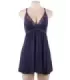 Stretchy Nightdress Deep V-neck Modal Sleepwear with G String 3