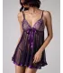 Camisón de noche con encaje y pedrería | Loto Atelier