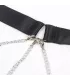 Body de tirantes con cadena de malla negra
