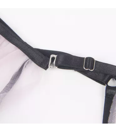 Conjunto de sujetador morado bordado