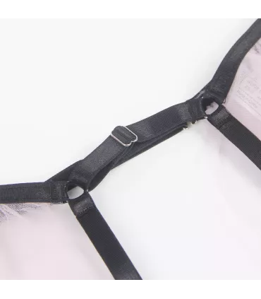 Conjunto de sujetador morado bordado