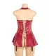 Vestido de cuero sintético con cuello halter