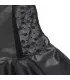 Vestido de cuero sintético con cuello halter