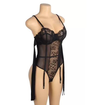 Body de encaje con liguero