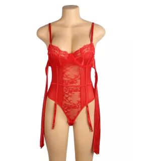 Body de encaje con liguero