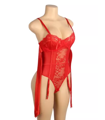 Body de encaje con liguero