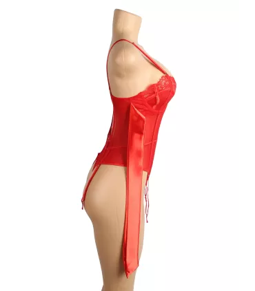 Body de encaje con liguero