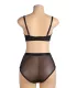 Conjunto de sujetador push-up de malla y encaje