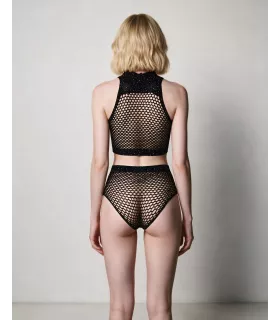Conjunto de dos piezas de rejilla con pedrería