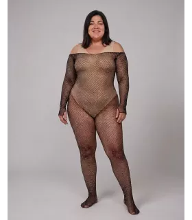 Body manga larga con estampado de rombos | Loto Atelier