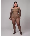 Body manga larga con estampado de rombos