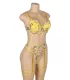 Conjunto Mimosa de bordado floral con ligas | Loto Atelier