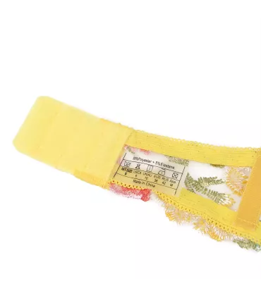 Conjunto Mimosa de bordado floral con ligas | Loto Atelier