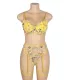 Conjunto Mimosa de bordado floral con ligas | Loto Atelier