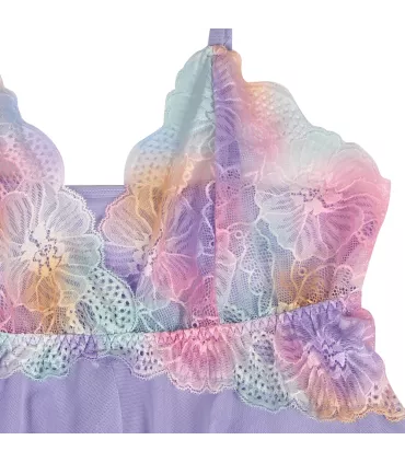 Babydoll floral abierto y vaporoso | Loto Atelier