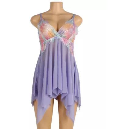 Babydoll floral abierto y vaporoso | Loto Atelier