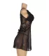 Bodydoll con escote en V negro