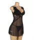 Bodydoll con escote en V negro