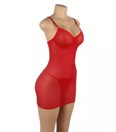 Sexy Mesh Strappy Lingerie With A Lace-Up Back 4