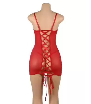 Sexy Mesh Strappy Lingerie With A Lace-Up Back 6