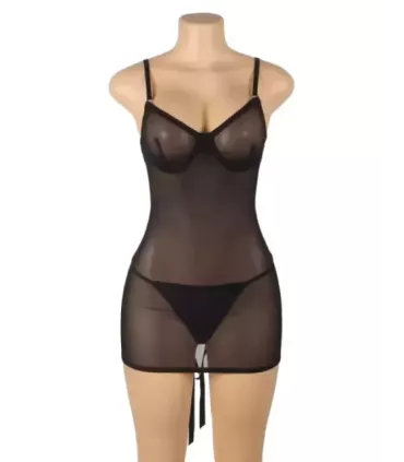 Sexy Mesh Strappy Lingerie With A Lace-Up Back 9