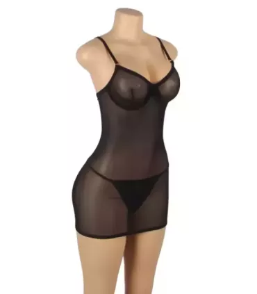 Sexy Mesh Strappy Lingerie With A Lace-Up Back 10