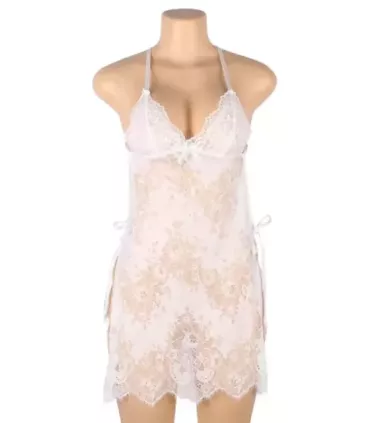 Sexy Lace Thin Halter Cross Transparent Sling Nightdress 4
