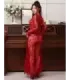 Sexy Red See-through V Neck Long Nightdress With Thong 4