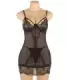Sexy Black Soft Eyelash Lace Sheer Babydoll Set 3