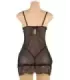Sexy Black Soft Eyelash Lace Sheer Babydoll Set 5