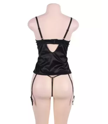 Sexy Purple Lace Bustier Lingerie Set With Bra Rim 5
