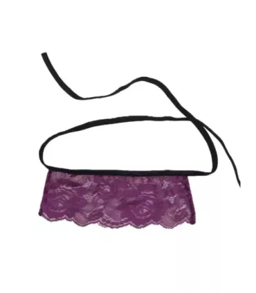 Sexy Purple Lace Bustier Lingerie Set With Bra Rim 6