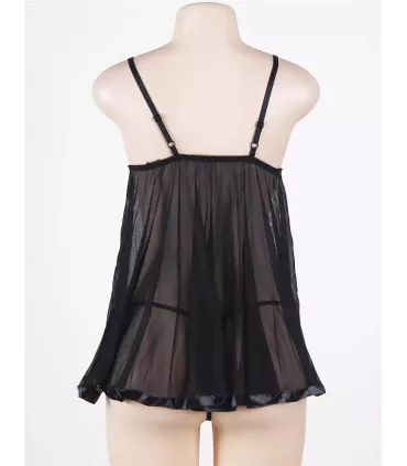 Camisón de noche con encaje y pedrería | Loto Atelier
