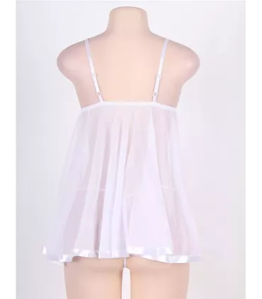 Camisón de noche con encaje y pedrería | Loto Atelier