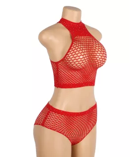 Conjunto de dos piezas de rejilla con pedrería
