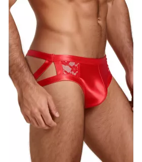 Calzoncillos de cuero con talle bajo